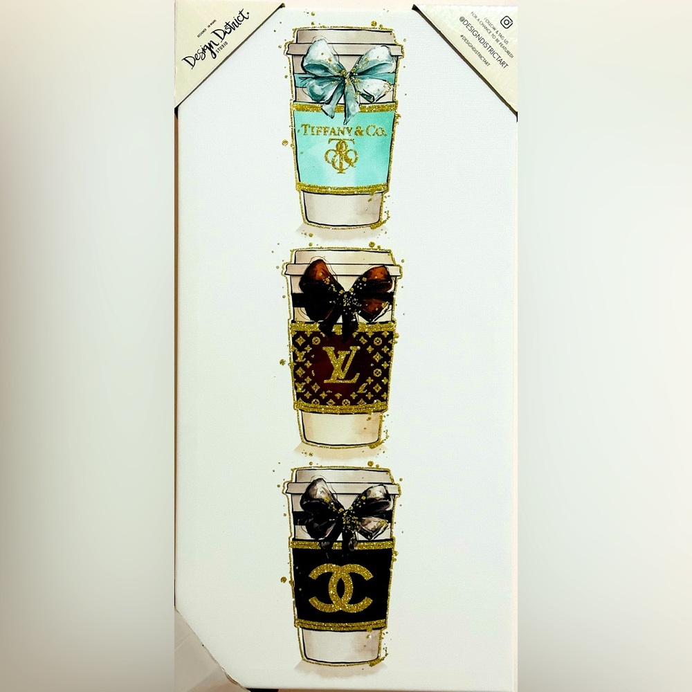 NWT 🛍️ Luxury Coffee Canvas 💕 Wall Art